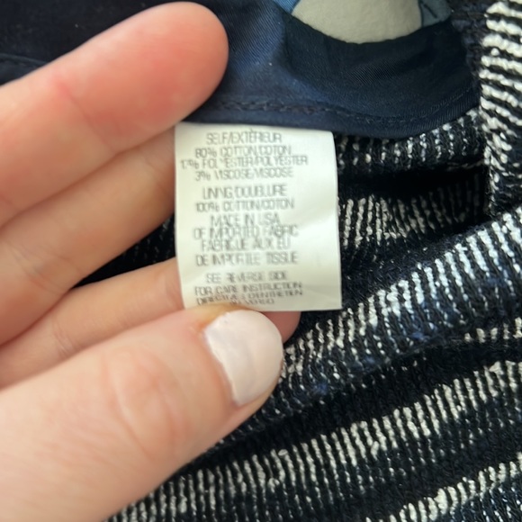 EUC Navy & White Striped Theory Terrycloth Skirt S8 - Picture 6 of 6